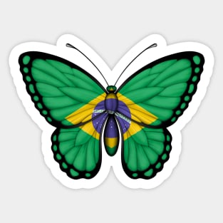 Brazilian Flag Butterfly Sticker